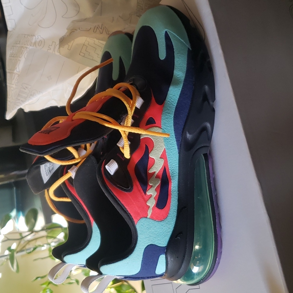 Nike Air Max 270 React Customized Sneakers Size 6.5 - Picture 4 of 14